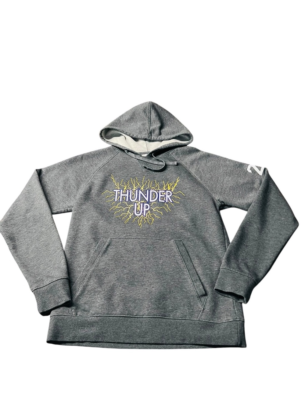 Sport-Tek Gray 'Thunder Up' OKC Thunder NBA Crewneck Hoodie #28